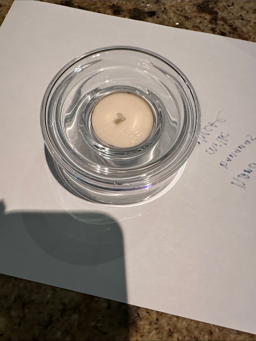 Atlantis glass candle holder